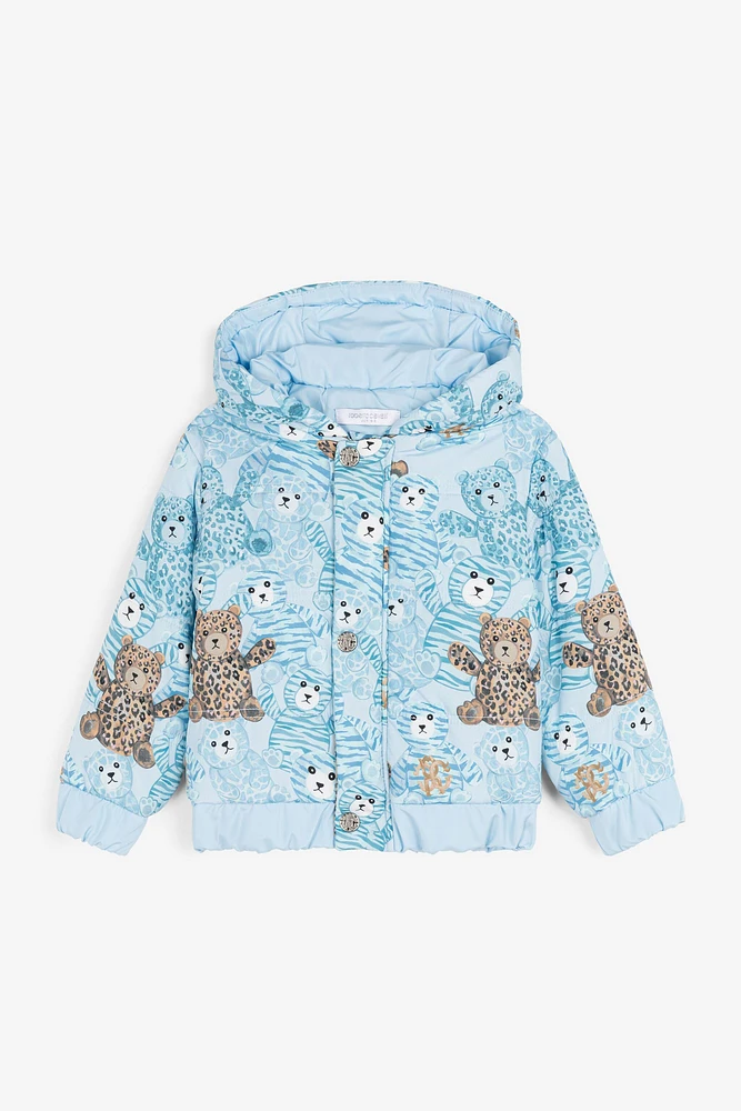 Teddy Bear-Print Padded Coat