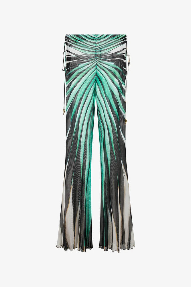 Ray Of Sea Print Flared Trousers
