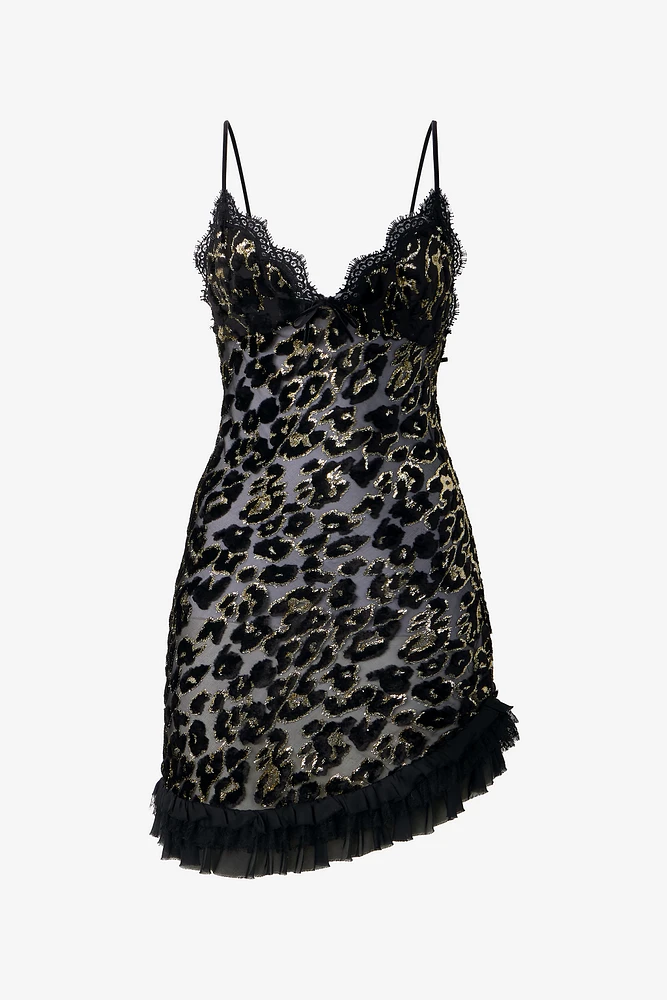 Silk Mini Dress With Ruches
