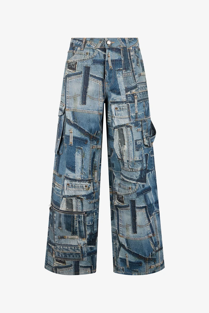 Patchwork Capsule Collection Cargo Jeans