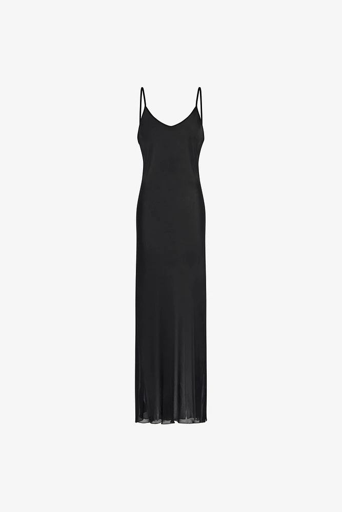 Black Maxi Slip Dress