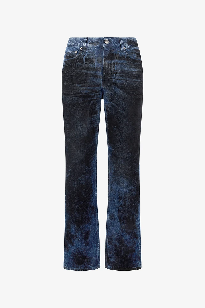 Jeans With Contrasting Discoloration Detailing