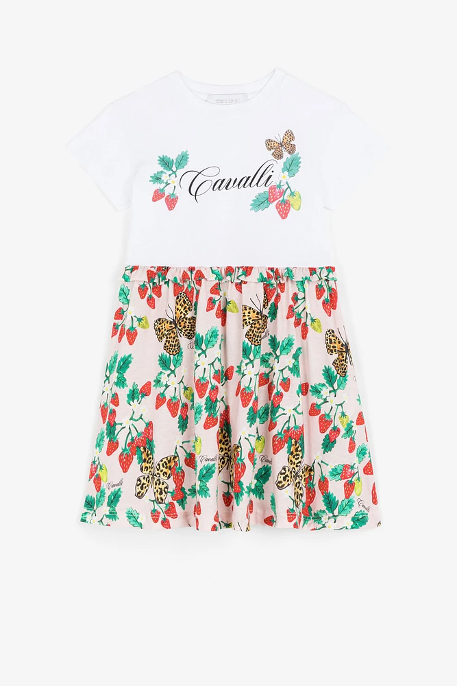 Logo-print short-sleeve dress