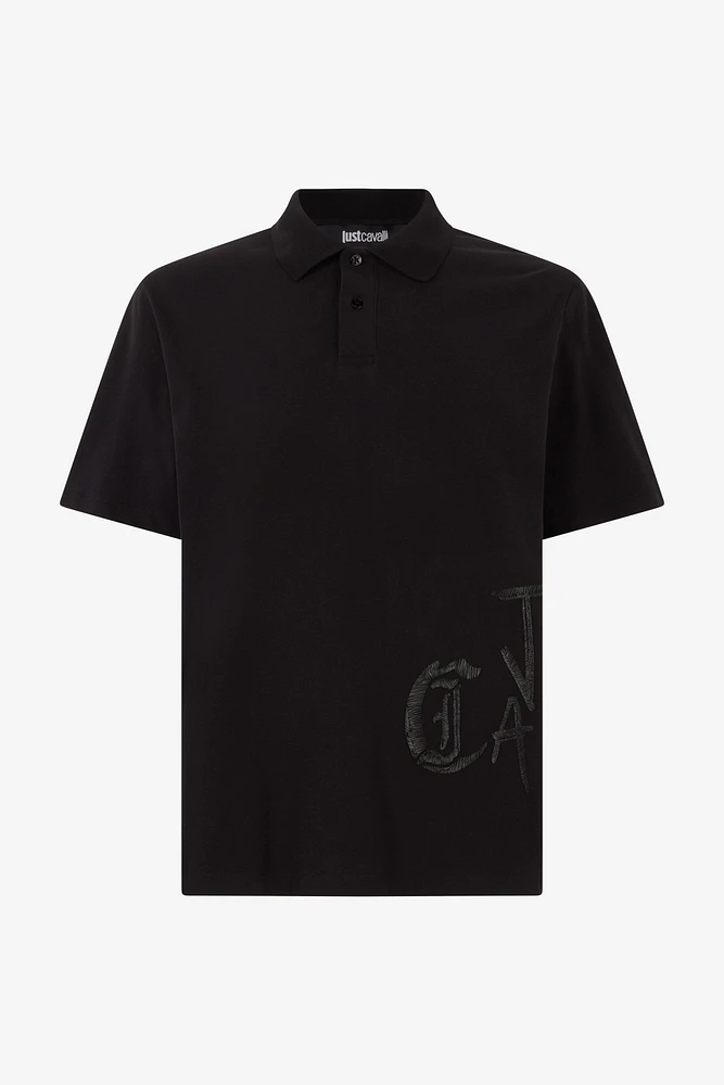 Polo Shirt With Monogram And Lettering