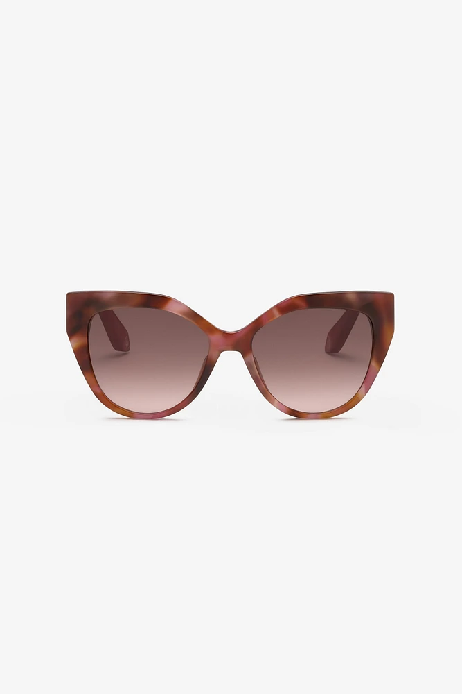 Sunglasses with snake-like temples