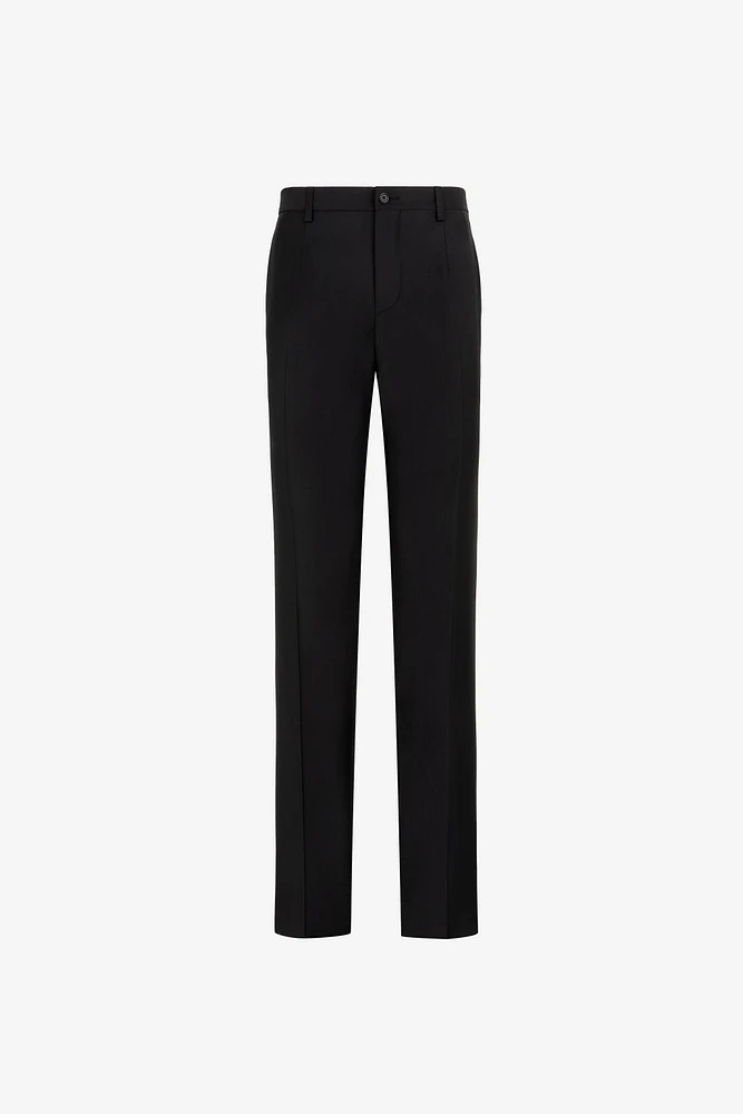Skinny tailored wool trousers