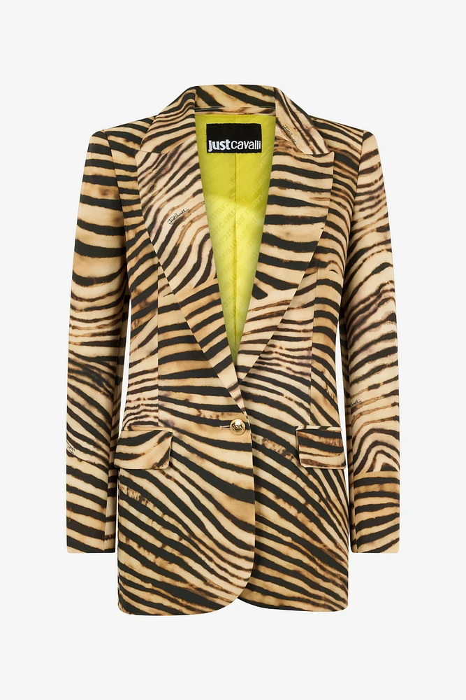 Tiger Skin-Print Jacket