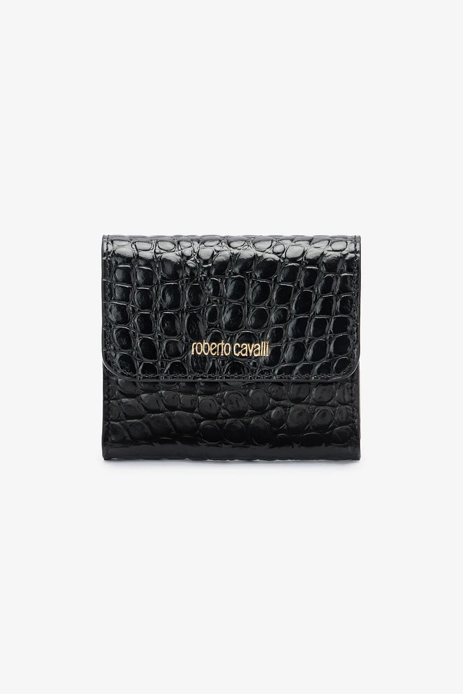 Cardholder with crocodile print