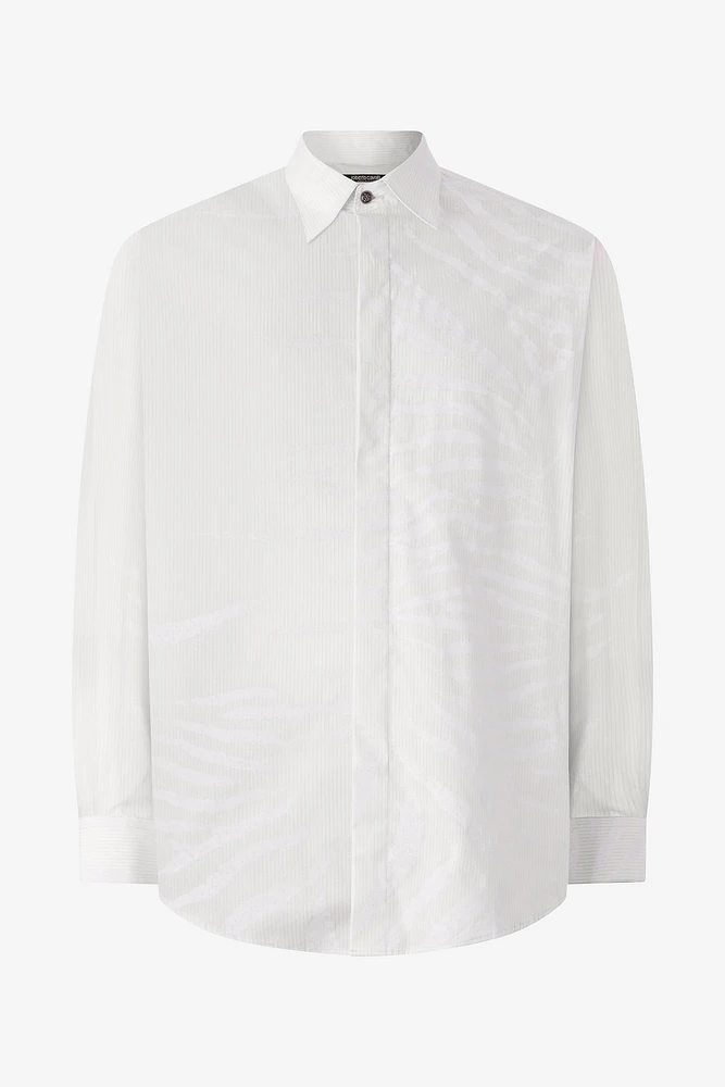 Silk Shirt With Tiger Skin Print