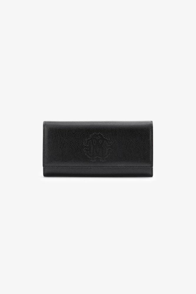 Wallet with flap and Monogram RC