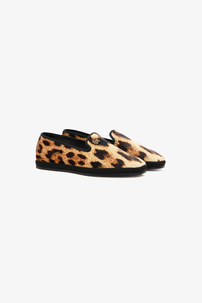 Cheetah Skin Flat Loafers
