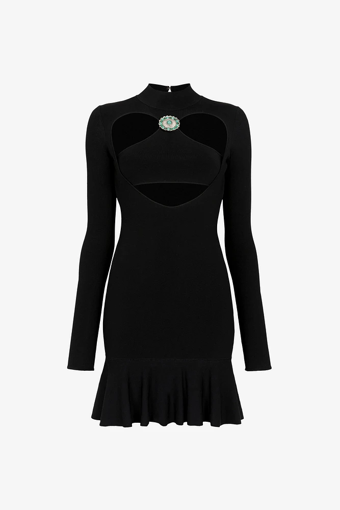 Cut-Out Flared Mini Dress