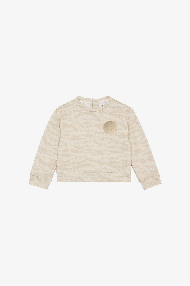 Sweatshirt With RC Monogram And Tiger Skin Print