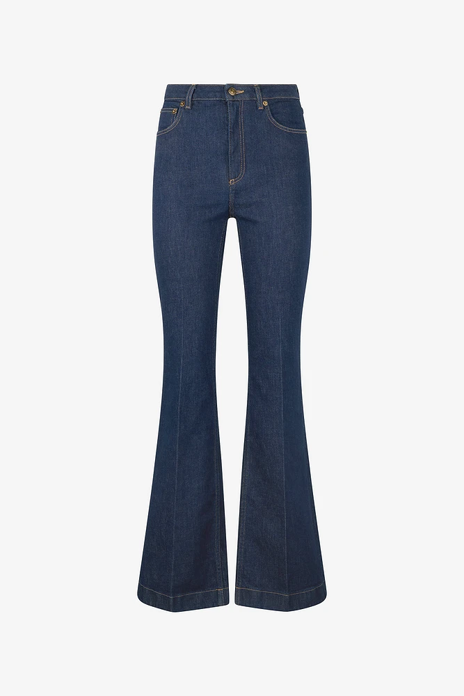 Five-Pocket Flared Jeans