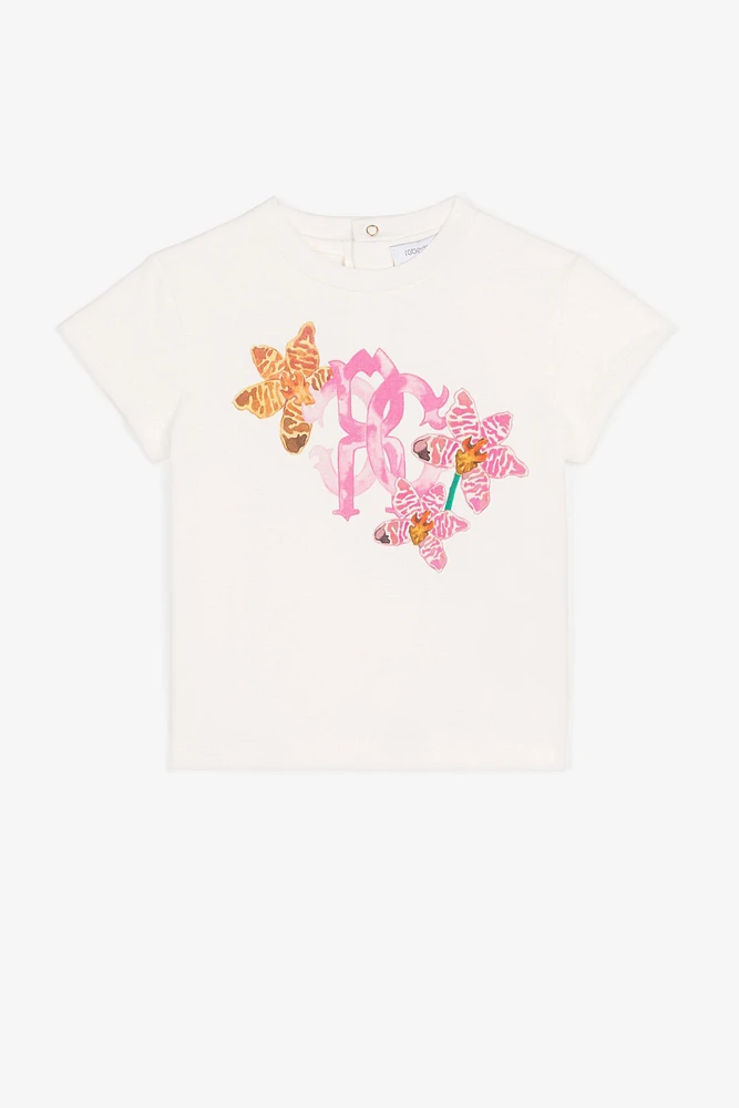 Monogram-print short-sleeved T-shirt