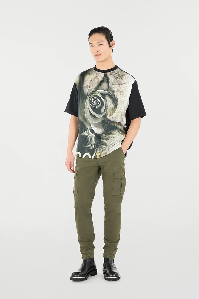 T-Shirt With Rose Print