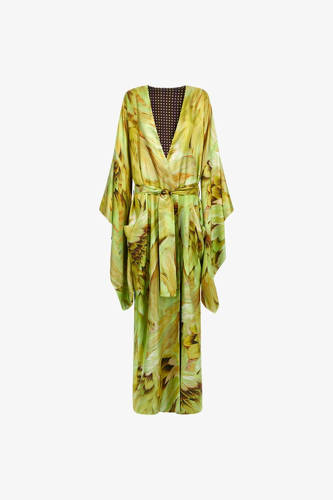 Kimono Plumage print