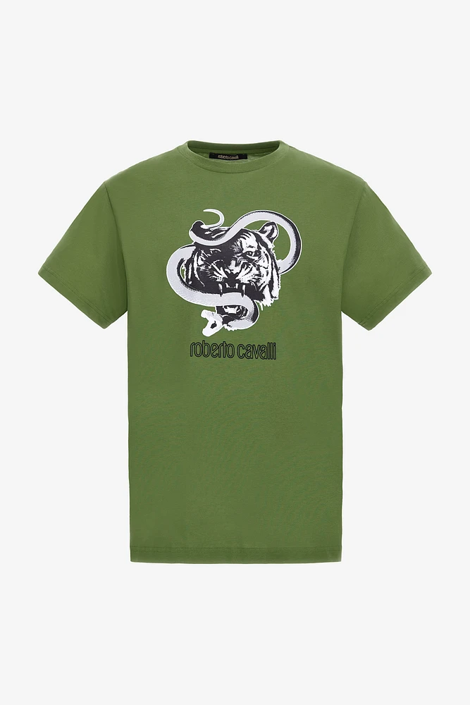 T-shirt with Jaguar and Snake prints