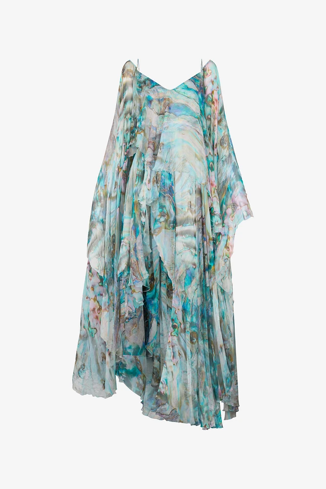 Mermaid Print Long Dress