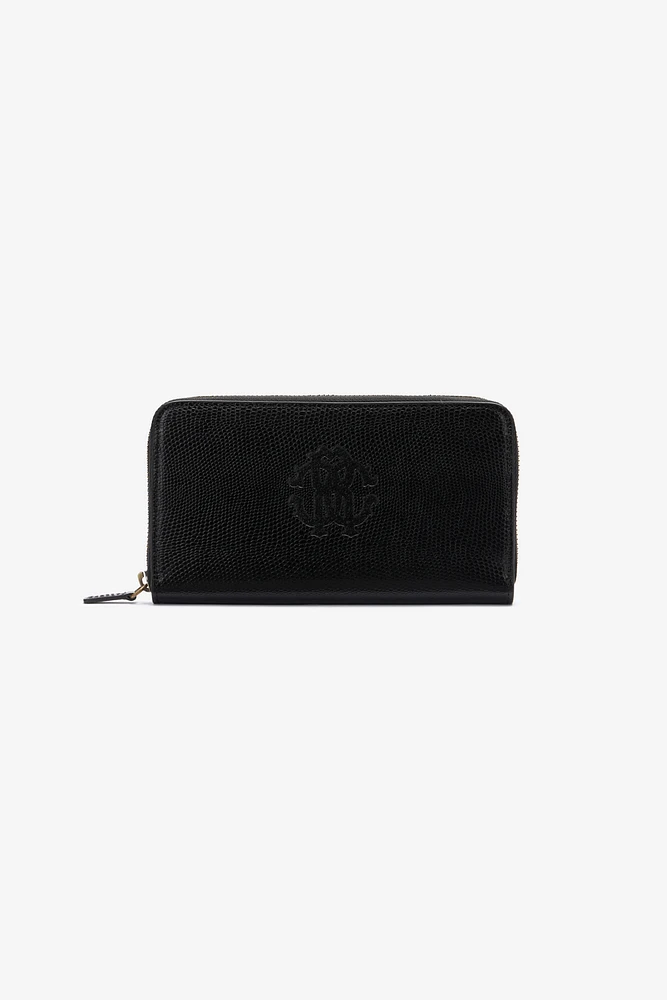 Leather Wallet with Monogram RC