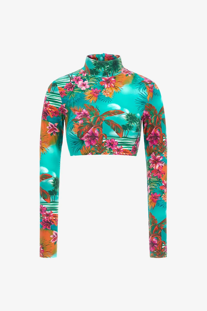 Hawaii Print Crop Top