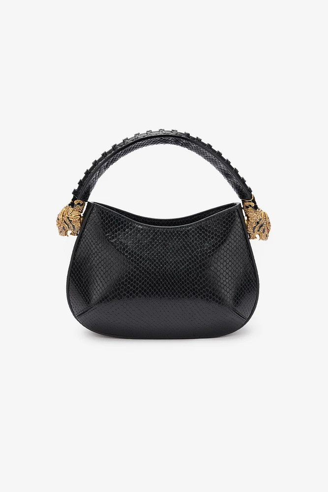Snake-Print Hobo Roar Bag