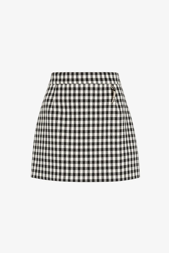 Gingham Mini Skirt