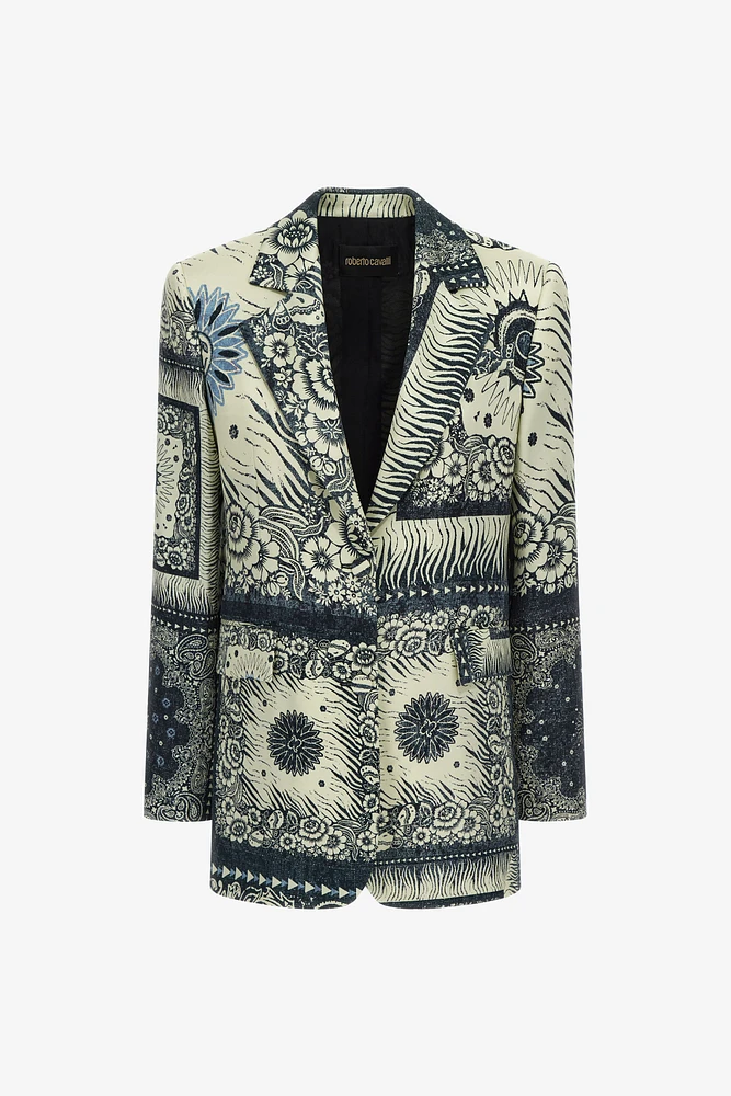 Bandana Print Blazer