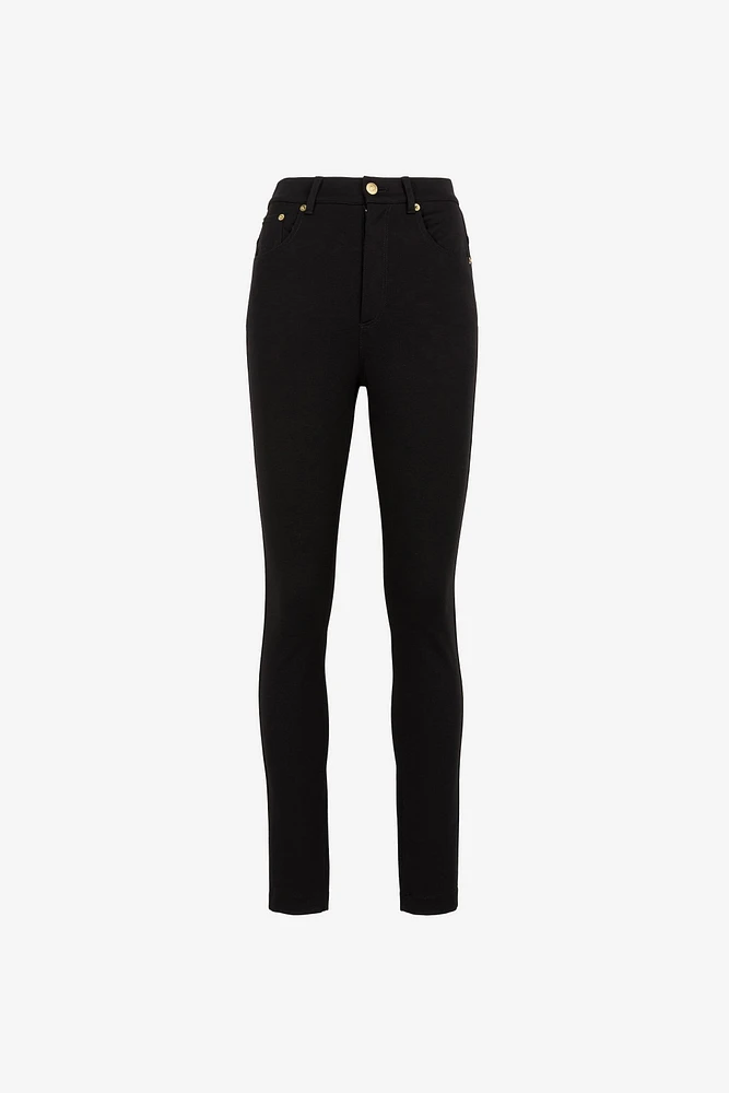 High-rise skinny trousers