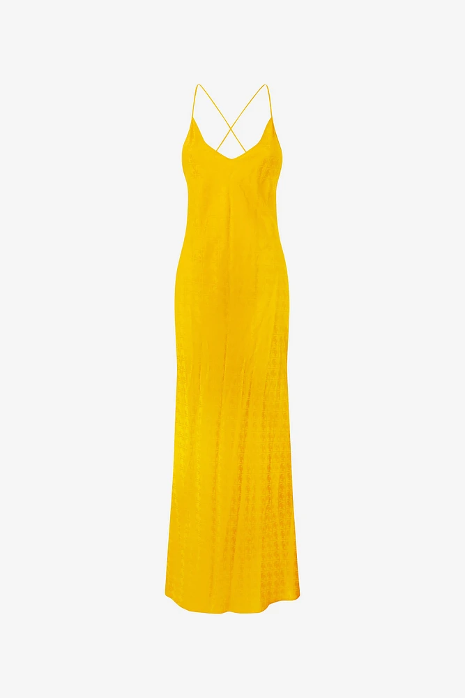 Long Dress With Mirror Snake Monogram