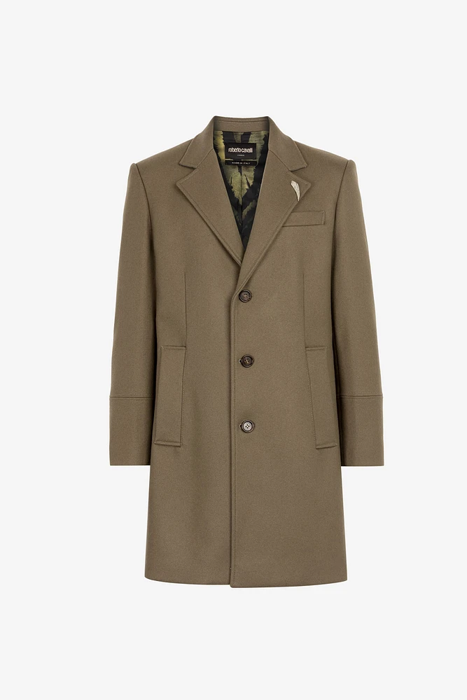 Tiger Tooth Single-Breasted Coat