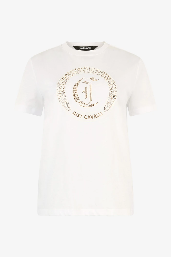 Cotton T-Shirt With Studs