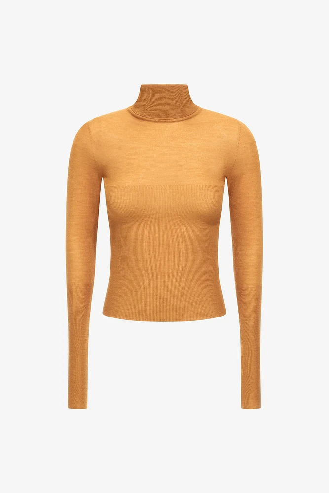 Fine knit turtleneck
