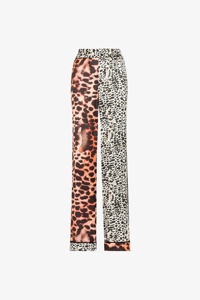 Murena Print Silk Blend Trousers
