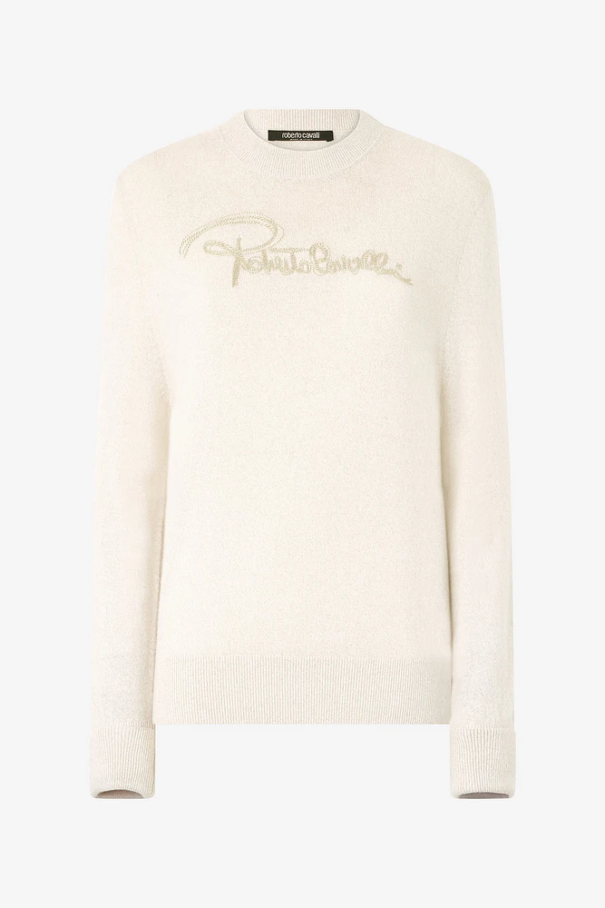 Sweater With Embroidered Logo