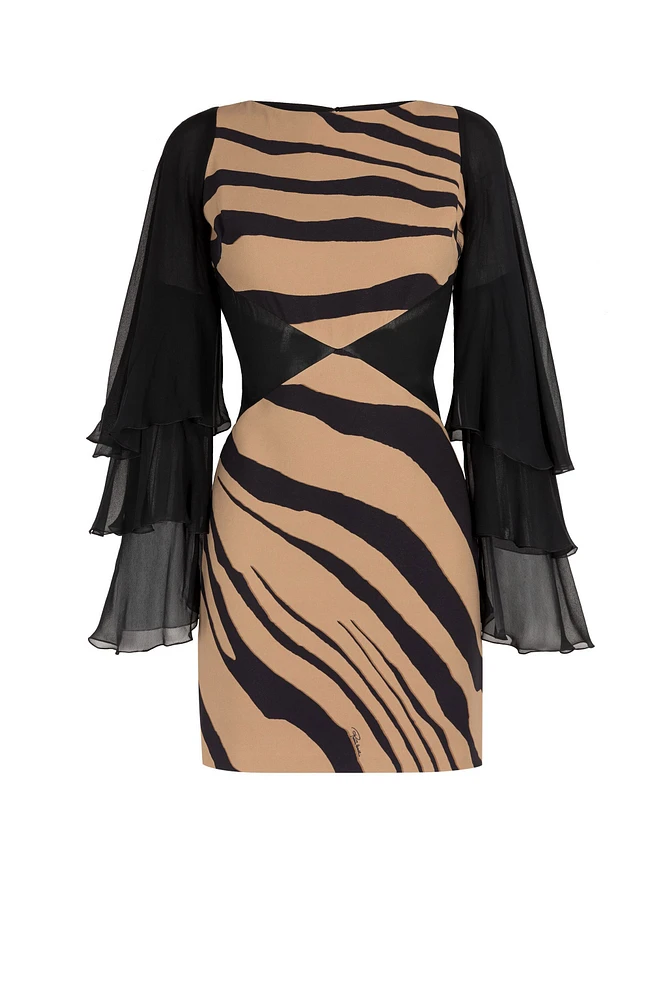 Tiger-Print Mini Dress