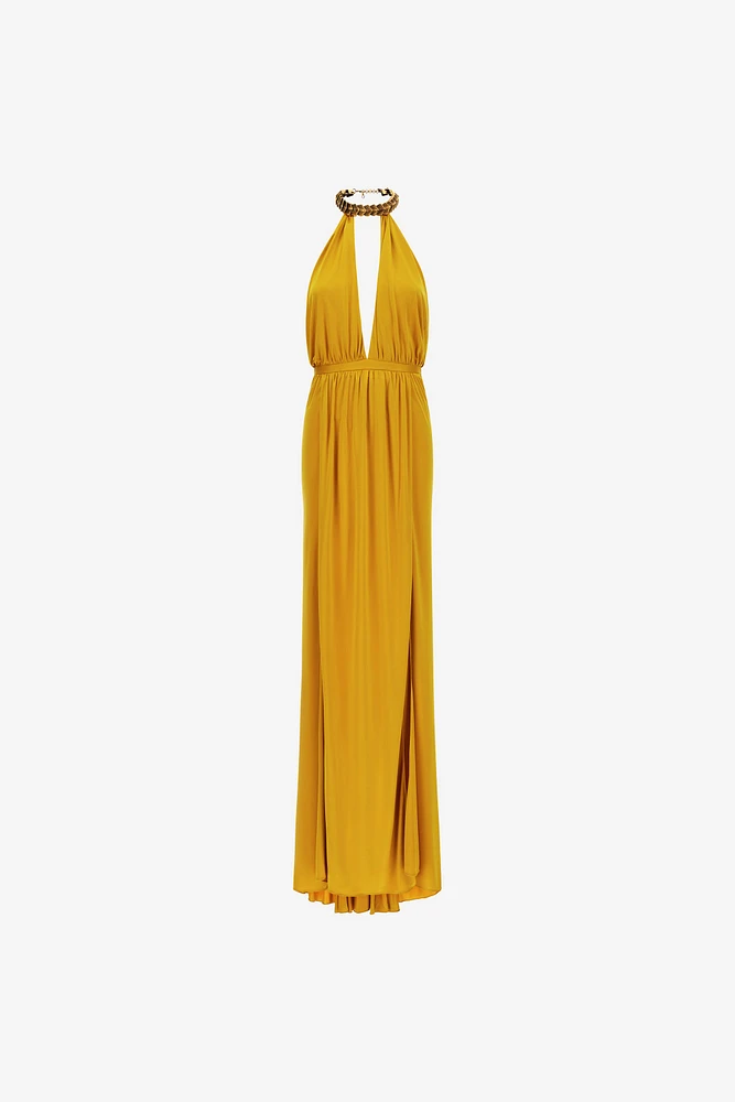 Long dress with jewel detail