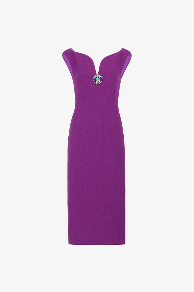 Mirror Snake Wool Dress
