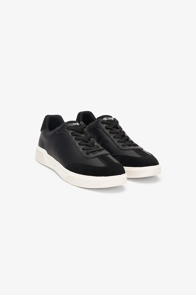 Sneakers With Perforated Logo
