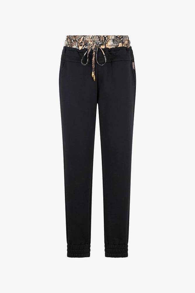 Sports Pants With Python Print Waistband