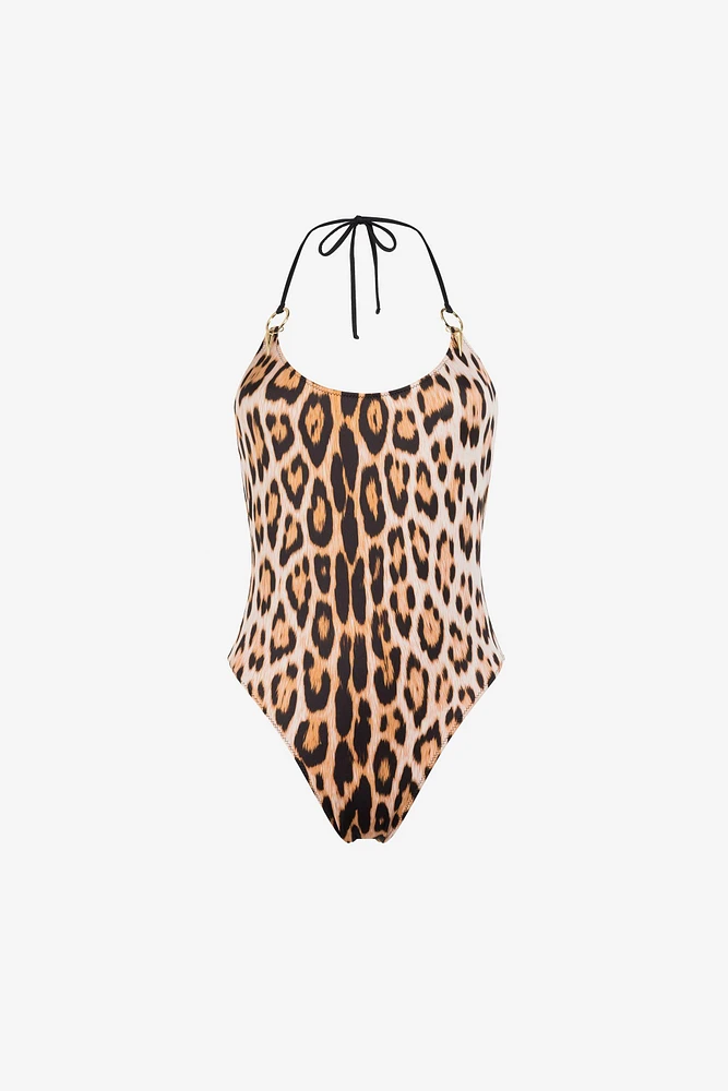 Leopard-print swimsuit