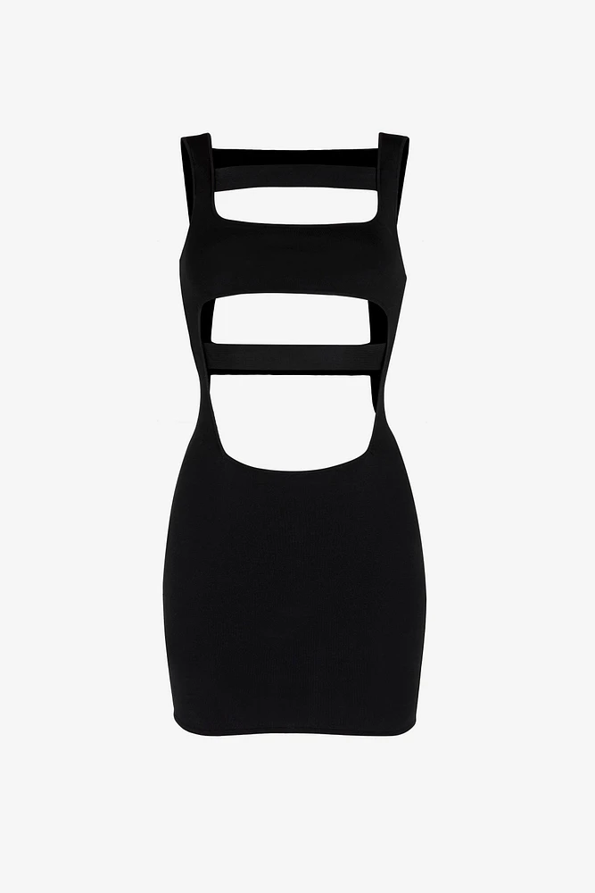 Cut-out detail mini dress
