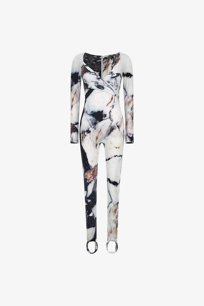 Marble Print Jumpsuit