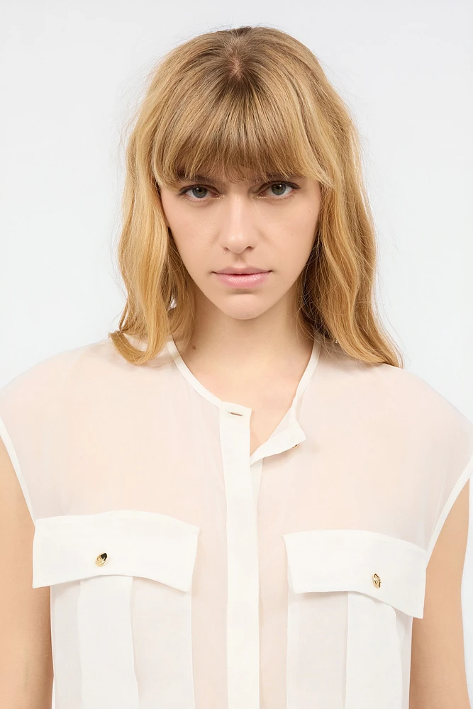 See-Through Sleeveless Top