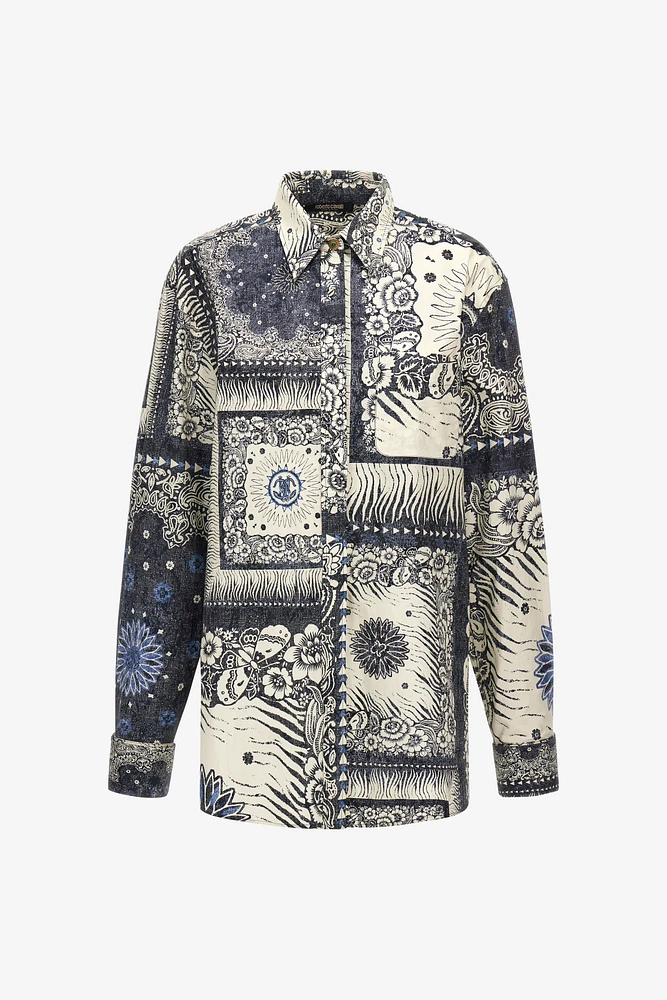 Bandana Print Dress Shirt