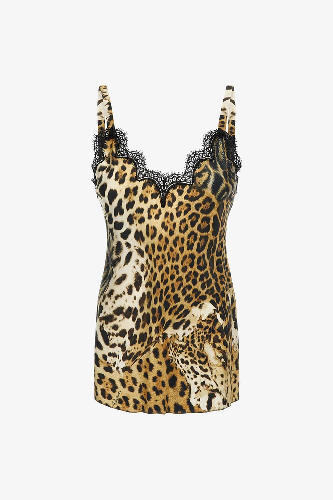 Top with Jaguar Skin print