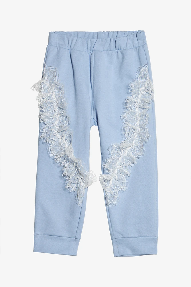 Sports Pants With Lace Ruches