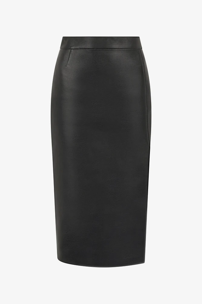 Plain midi skirt
