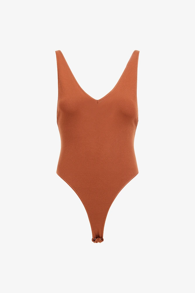 Rust V Neck Bodysuit