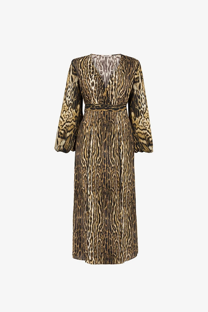Ocelot-Print Dress